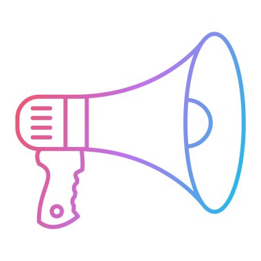 Megafon satırı simgesi, vektör çizim