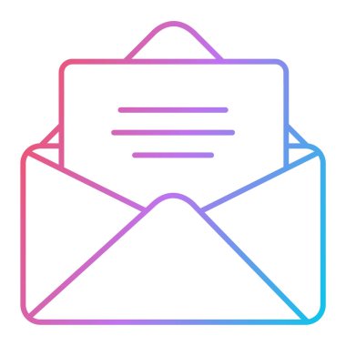 zarf e- posta simgesi vektör illüstrasyonu