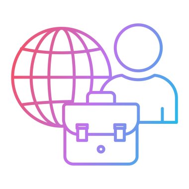 Seo ve ağ simgesinin vektör illüstrasyonu