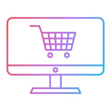 Alışveriş arabası ikonu. vektör illüstrasyonu