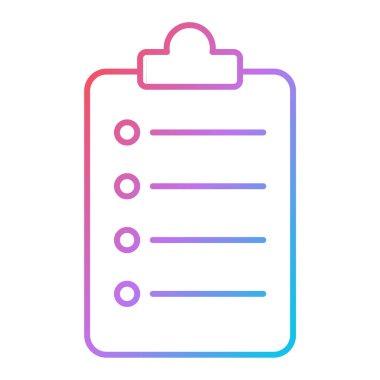 Beyaz arkaplanda izole edilmiş onay listesi simgesi vektörü, şeffaf işareti listele