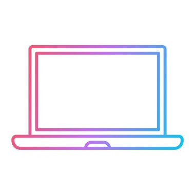 dizüstü bilgisayar simgesi. düz dizayn. vektör illüstrasyonu.