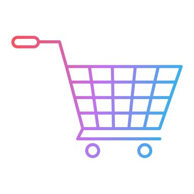 Alışveriş arabası simgesi vektör illüstrasyon grafik tasarımı