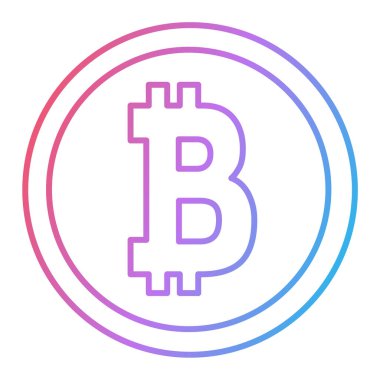Eğilim biçimi izole edilmiş arkaplanda bitcoin simgesi