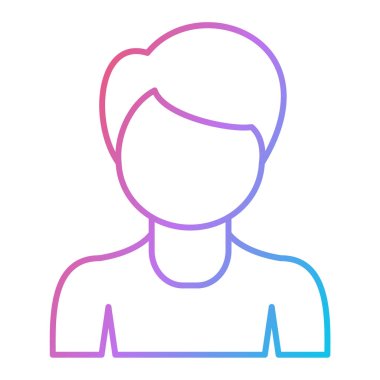 kadın avatar karakter vektör illüstrasyon tasarımı