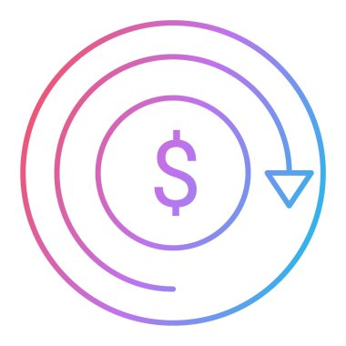 Dolar vektör simgesi modern basit illüstrasyon