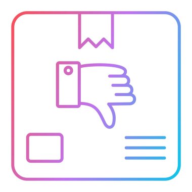 Baş parmaklar aşağı simgesi, vektör illüstrasyonlu el