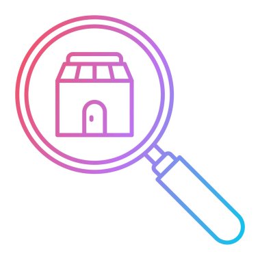 Arama simgesi vektör illüstrasyon tasarımlı büyüteç