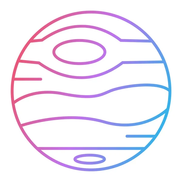 Illustration Vectorielle Une Icône Planète Ligne Violette — Image vectorielle