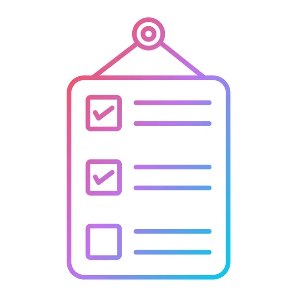 Icono Lista Verificación Vector Aislado Fondo Blanco Para Diseño Aplicaciones — Archivo Imágenes Vectoriales