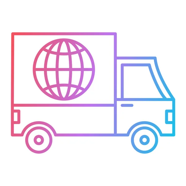 Lieferwagen Mit Einem Box Icon Vektor Illustration Design — Stockvektor