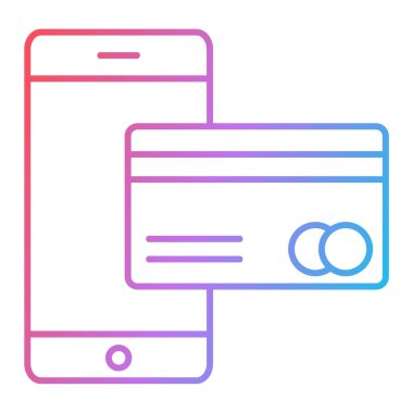 Akıllı telefon ve cep telefonu vektör illüstrasyon tasarımlı kredi kartı