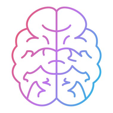 beyin ikonu vektör illüstrasyonu