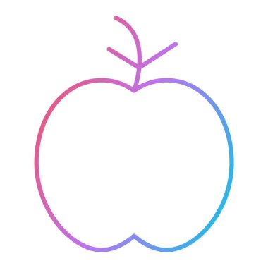 elma ikonu vektör illüstrasyonu