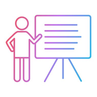 sunum simgesi vektör illüstrasyonu