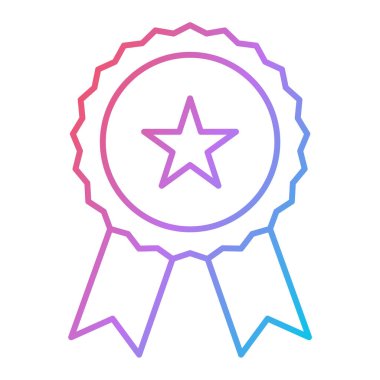 Madalya simgesi, vektör illüstrasyonu