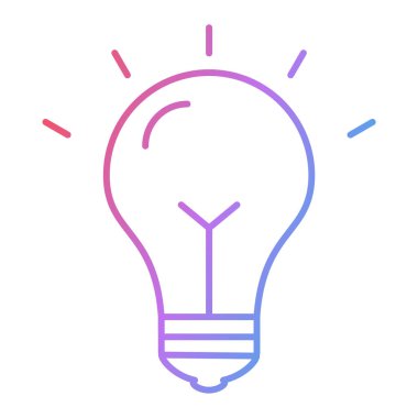 ampul vektör kabartması düz simge