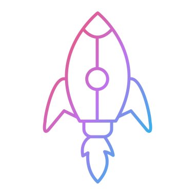 roket fırlatma simgesi vektör çizimi