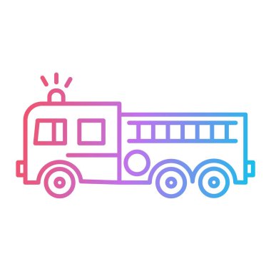 ambulans otomobili ikon vektör çizimi tasarımı