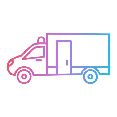 dağıtım kamyonu ikonu vektör çizimi tasarımı