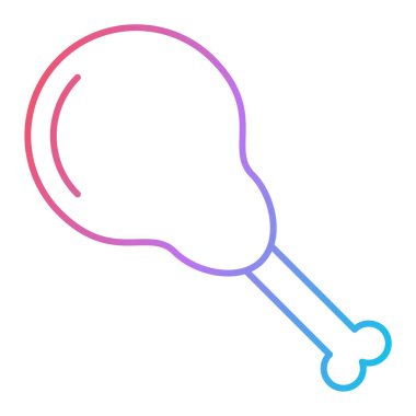 Tavuk budu ikonu. Web için et kemik vektör simgelerinin özet çizimi