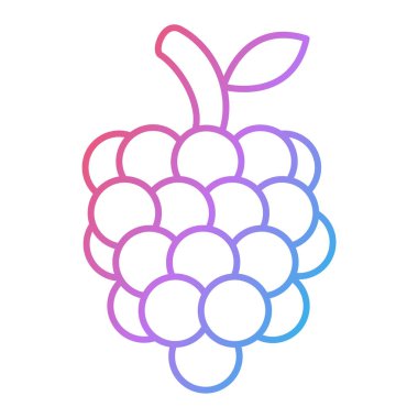 üzüm ikonu vektör çizimi tasarımı