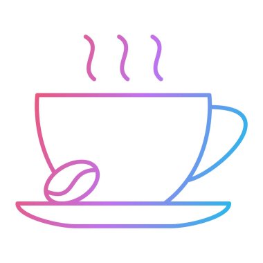 kahve fincanı ikonu vektör çizimi tasarımı