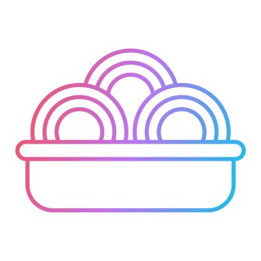 Yiyecek ve içecek çizgisi ikonunun vektör çizimi. Spa ve sağlık hizmetlerine uygun.