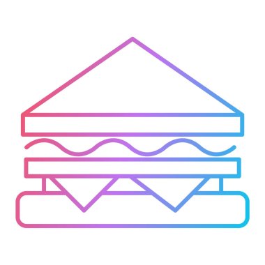 Sandviç simgesi vektör illüstrasyonu