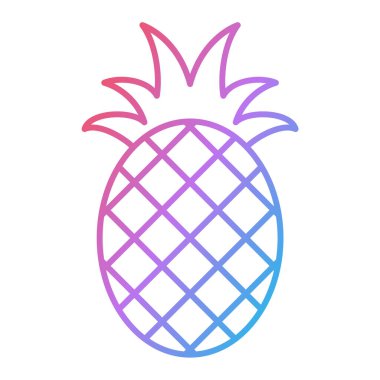 ananas meyve ikonu vektör illüstrasyon tasarımı