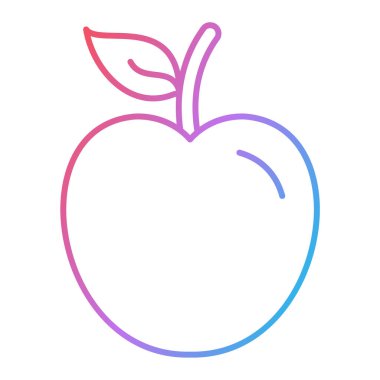 elma ikonu vektör illüstrasyonu