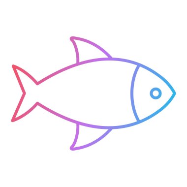 balık simgesi vektör illüstrasyonu