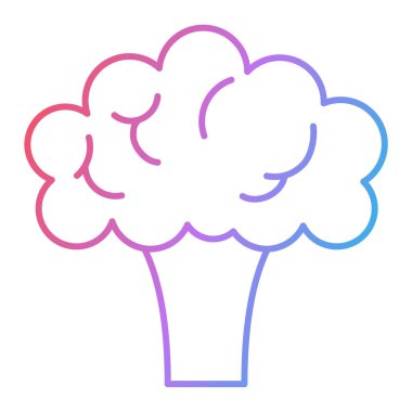 Brokoli çizgisi ikonu. Sebze yemeği sembolü. vektör illüstrasyonu