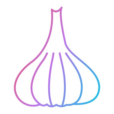 Sarımsak ikonu vektör illüstrasyonu