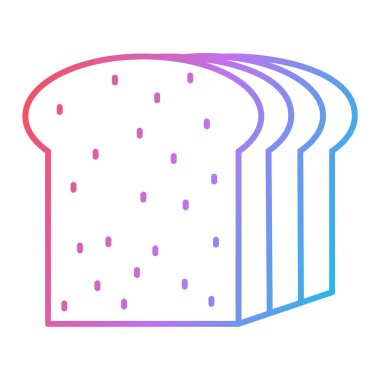 Ekmek ikonu. Yemek sembolü. düz dizayn. vektör illüstrasyonu