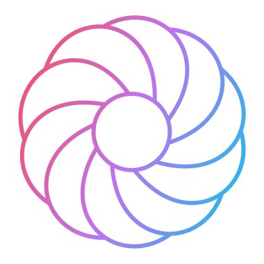 Çiçek ikonu. Web için deniz vektörü simgelerinin özet çizimi