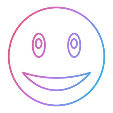 Mutlu yüz simgesi ikon vektör illüstrasyon tasarımı