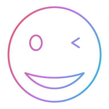 yüz çizgisi simgesi, vektör illüstrasyonu