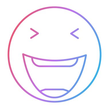 yüz ifadesi çizgisi ikon vektör çizimi tasarımı