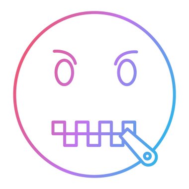 Ağlayan surat simgesi. Web için kawaii yüz ifade vektör simgelerinin özet çizimi