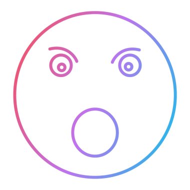 yüz çizgisi simgesi, vektör illüstrasyonu