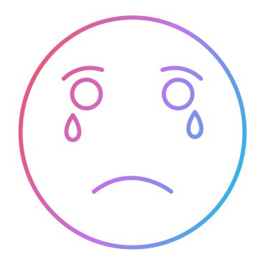 yüz çizgisi simgesi, vektör illüstrasyonu