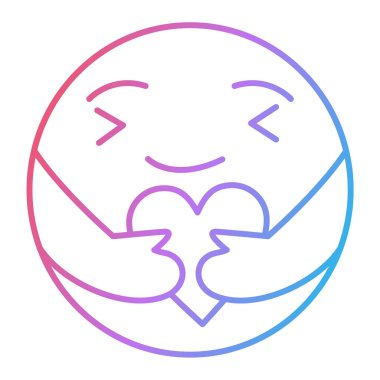 Ağlayan yüz ve kalp şekli vektör çizimi