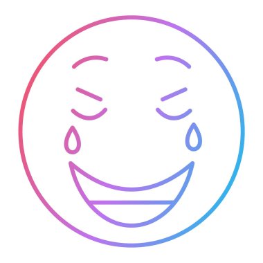 yüz ifadesi çizgisi ikon vektör çizimi tasarımı