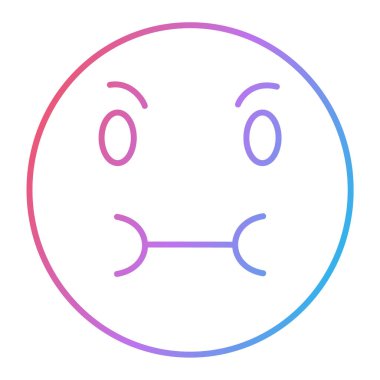 yüz çizgisi simgesi, vektör illüstrasyonu