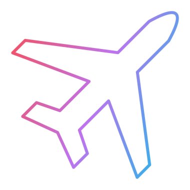 uçak ikonu vektör illüstrasyonu