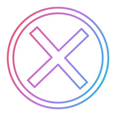 Simge vektör illüstrasyonunu iptal et