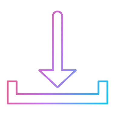 Vektör simgesi yükle. düz tasarım biçimi