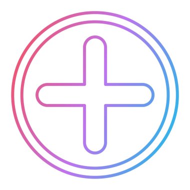 Hastane simgesi, vektör illüstrasyonu