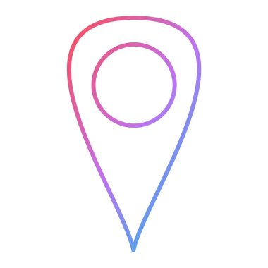 konum belirleyici çizgi simgesi, vektör illüstrasyonu